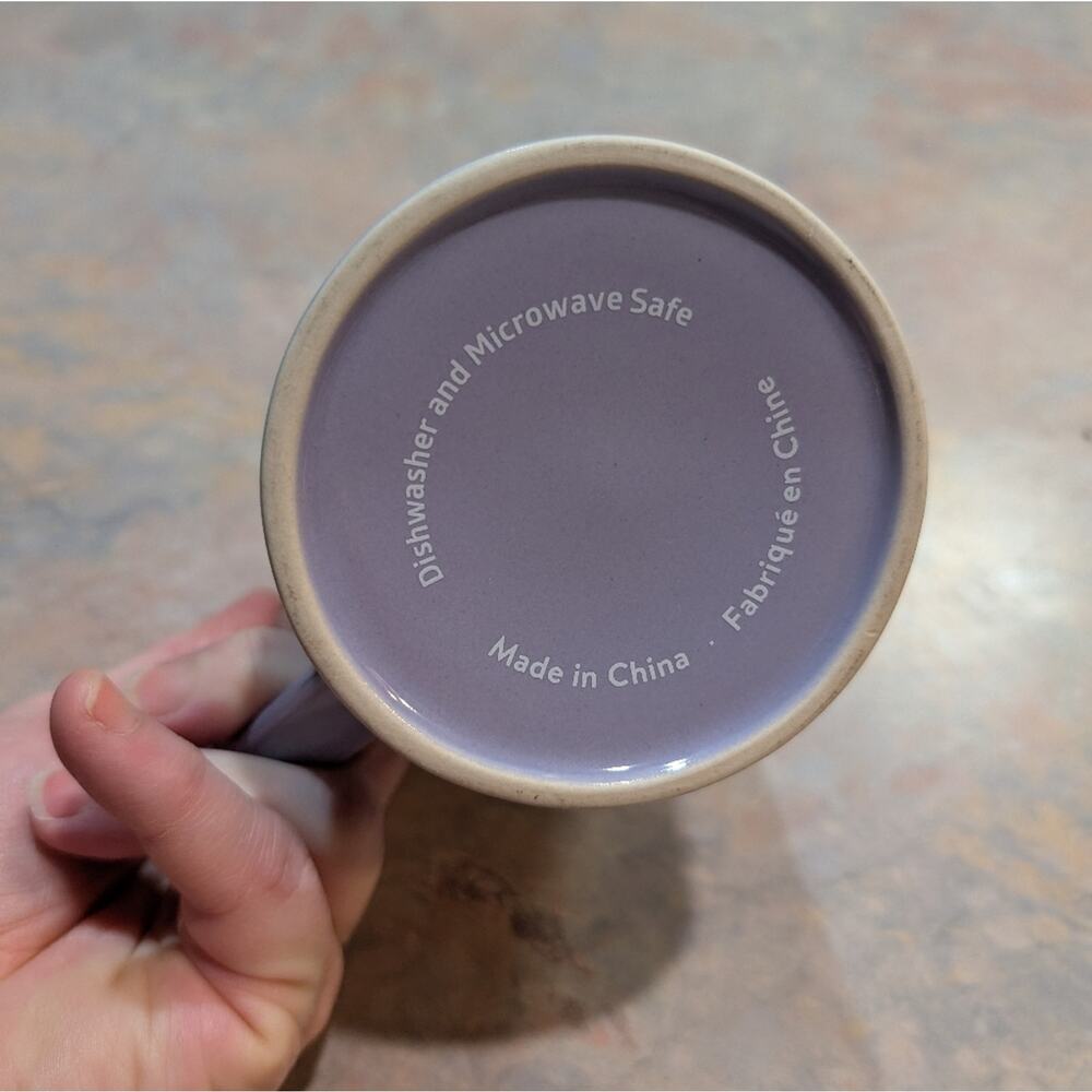 Life Is Good Lavender Mug with Mountain Design - Picture 3 of 4